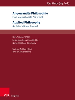 cover image of Angewandte Philosophie. Eine internationale Zeitschrift / Applied Philosophy. an International Journal